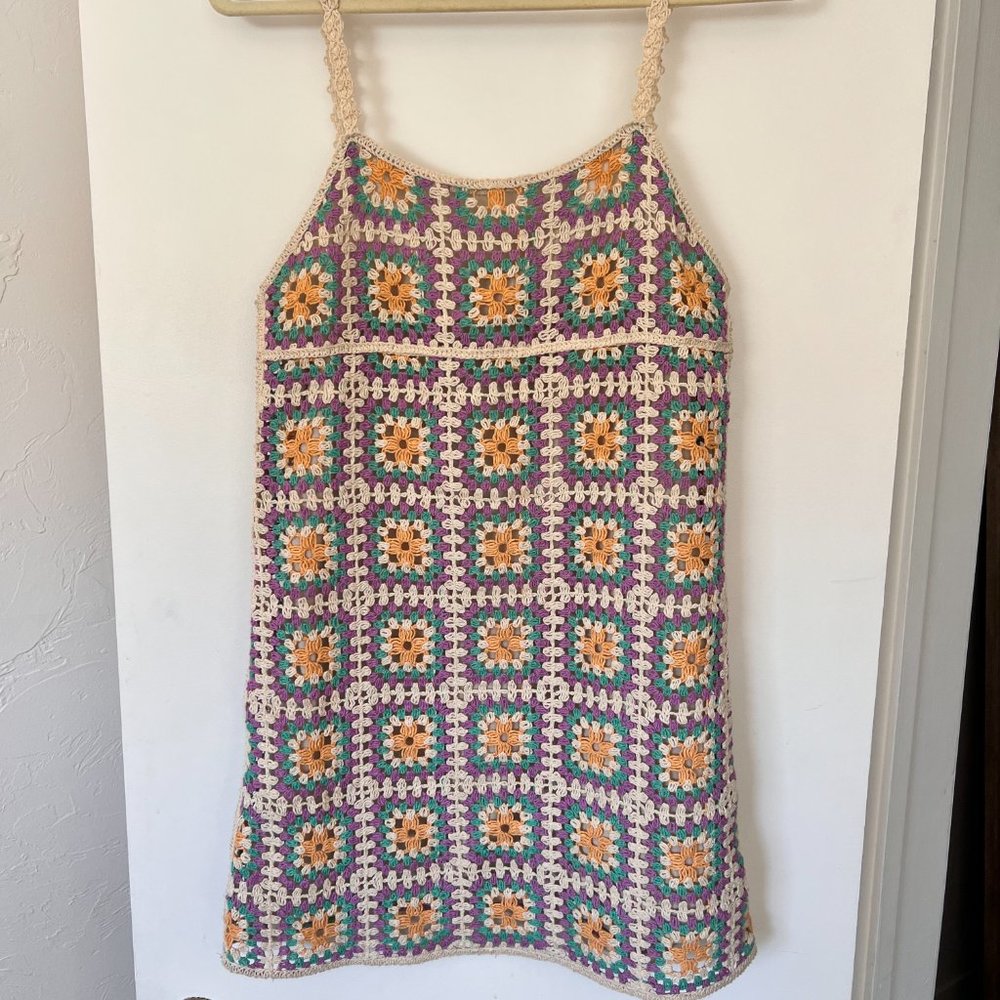 Zara Quilted Crochet Dress